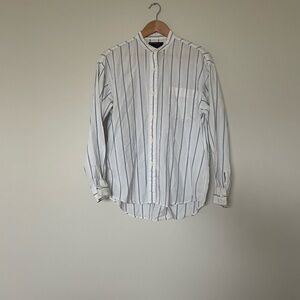 Vintage Abercrombie & Fitch Country Clothes Men's Blue Striped Button Down Shirt